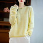 LONG SLEEVE PURE WOOL SWEATER SOLELII