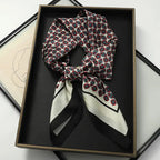 WOMEN'S SILK-LIKE SQUARE SCARF SOLELII