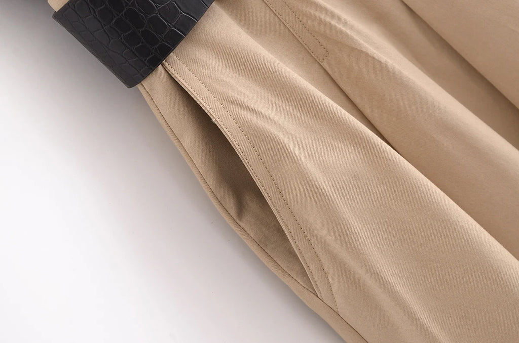 PATCHWORK PLEATED SLEEVELESS MIDI DRESS WITH BELT