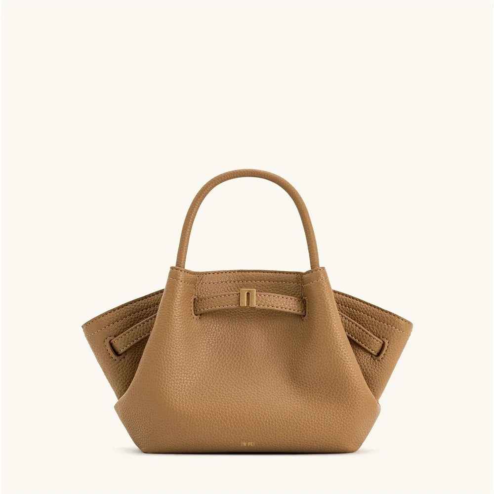 MINI VEGAN LEATHER CROSSBODY TOTE BAG