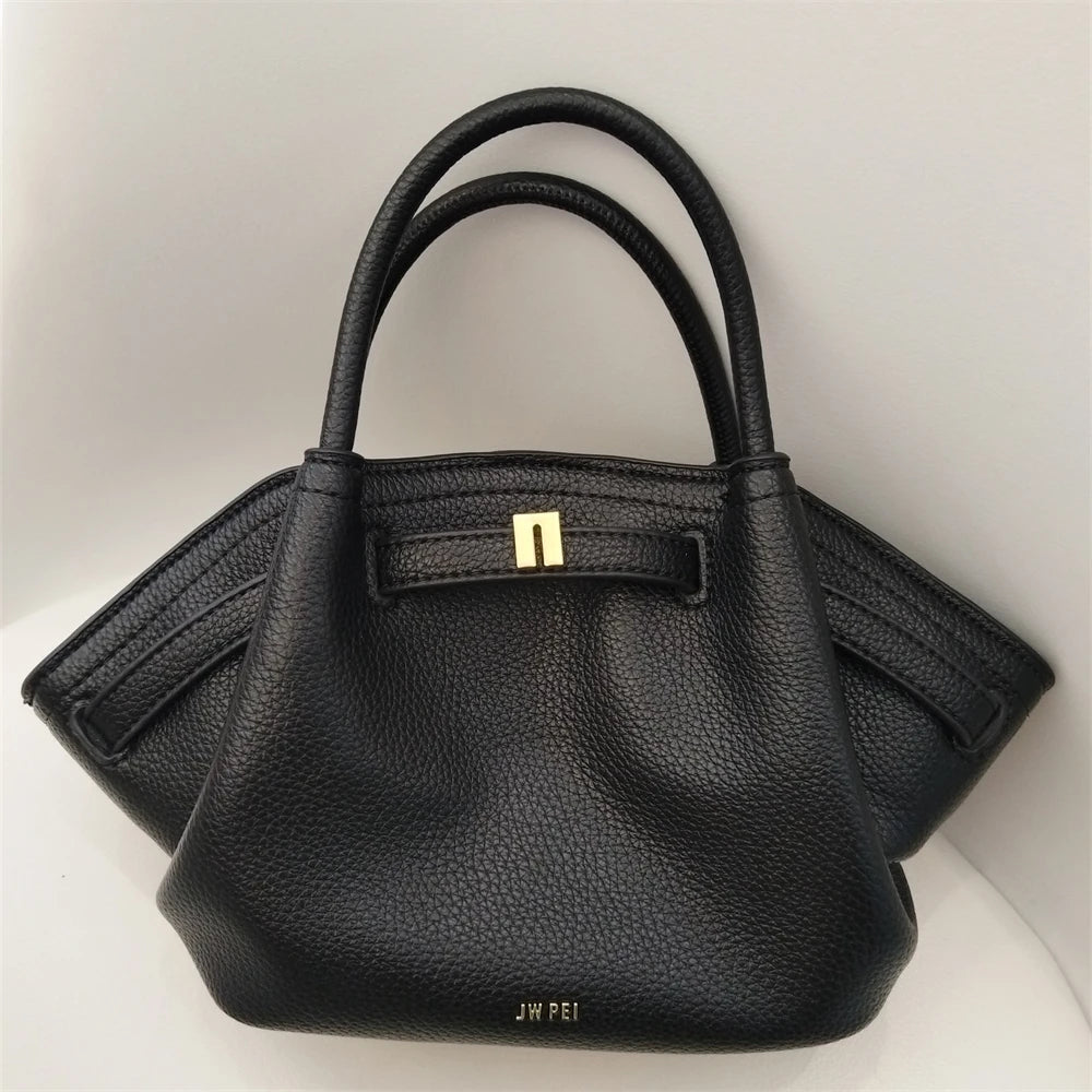 MINI VEGAN LEATHER CROSSBODY TOTE BAG