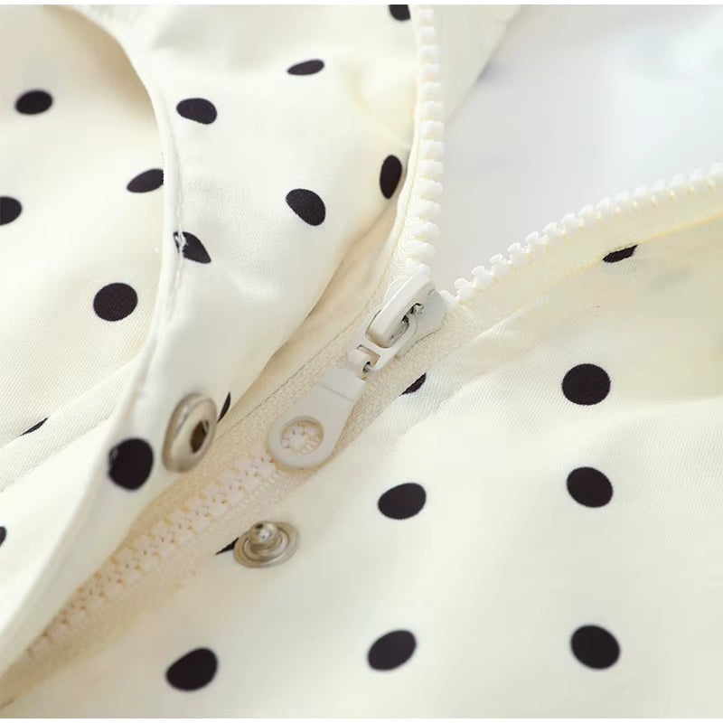 POLKA DOT SLIM-FIT ZIPPER JACKET