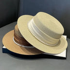 PANAMA HAT WITH PEARLS WIDE BRIM ANTI-UV Test