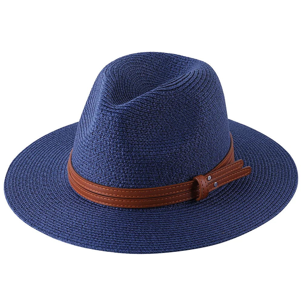 NATURAL PANAMA STRAW FEDORA HAT