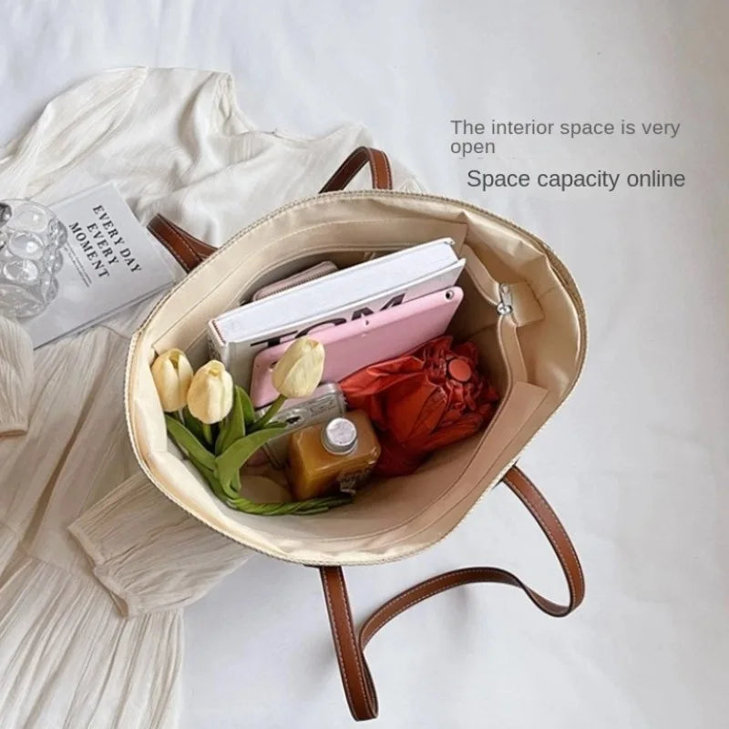 SUMMER STRAW SHOULDER BAG