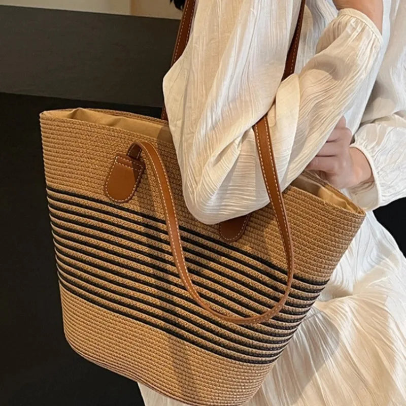 SUMMER STRAW SHOULDER BAG