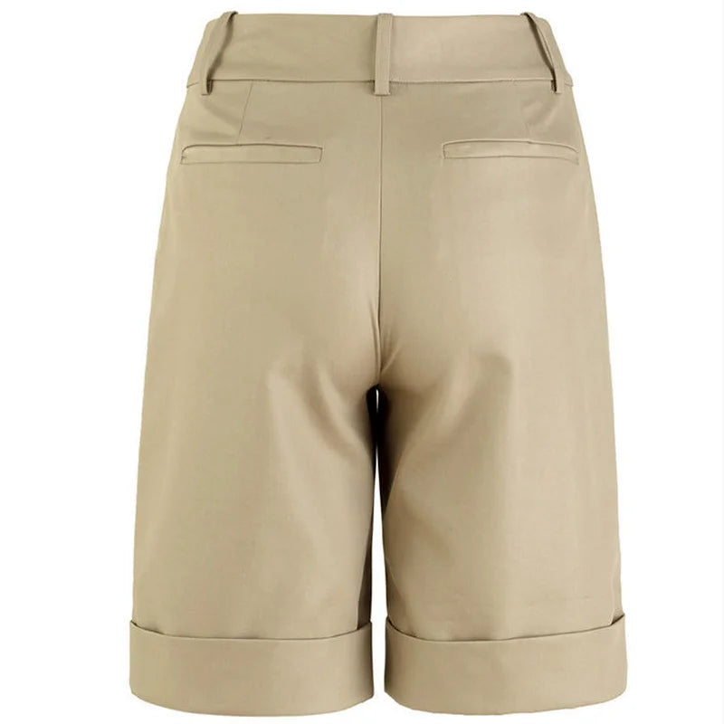 HIGH-WAISTED COLLEGE FASHION SHORTS
