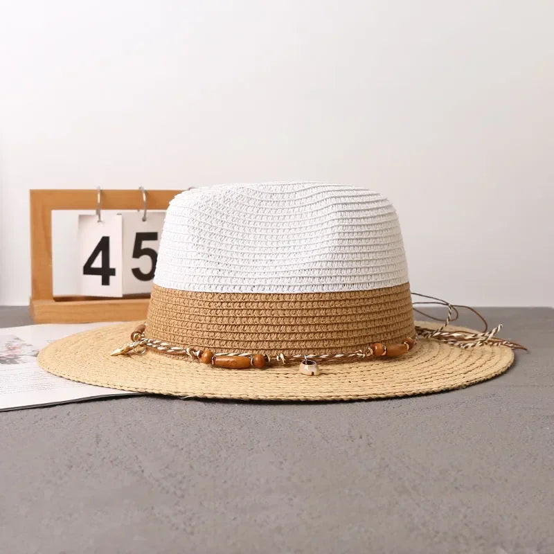 SUMMER BEACH RAFFIA WOVEN SUN HAT