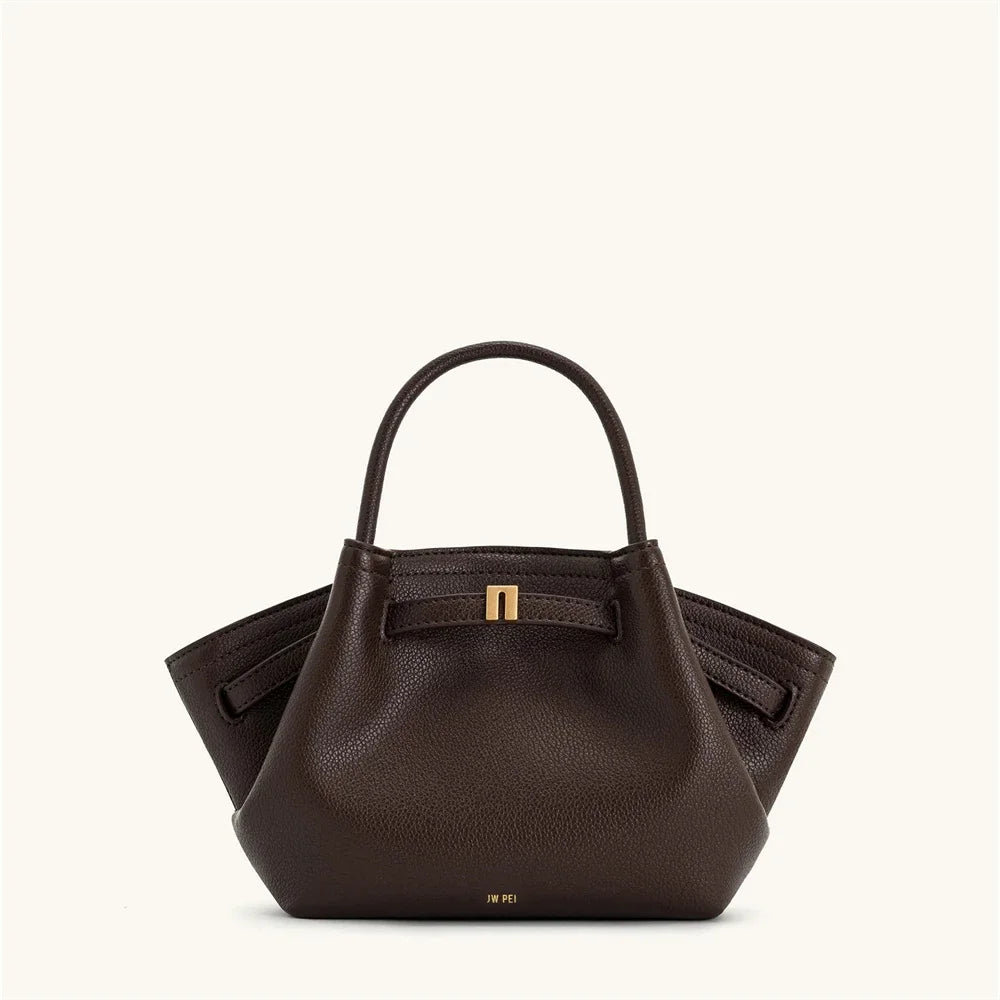 MINI VEGAN LEATHER CROSSBODY TOTE BAG