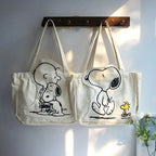 SNOOPY PRINT CANVAS CROSSBODY BAG SOLELII