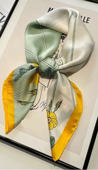 LUXURY PRINT SILK SQUARE SCARF Test