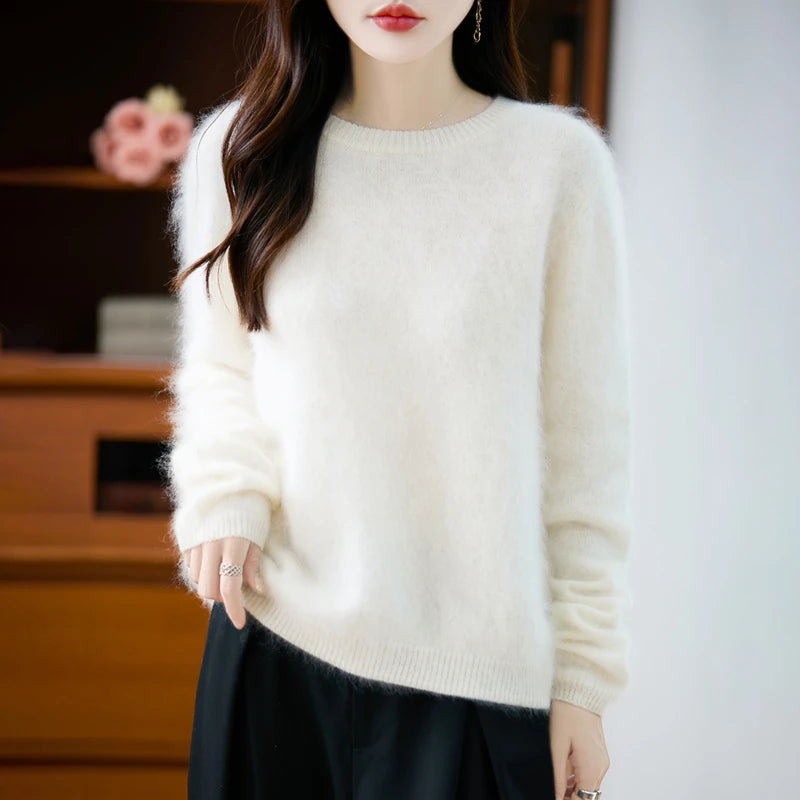 LONG SLEEVE PURE WOOL SWEATER