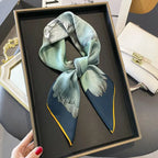 LUXURY PRINT SILK SQUARE SCARF Test