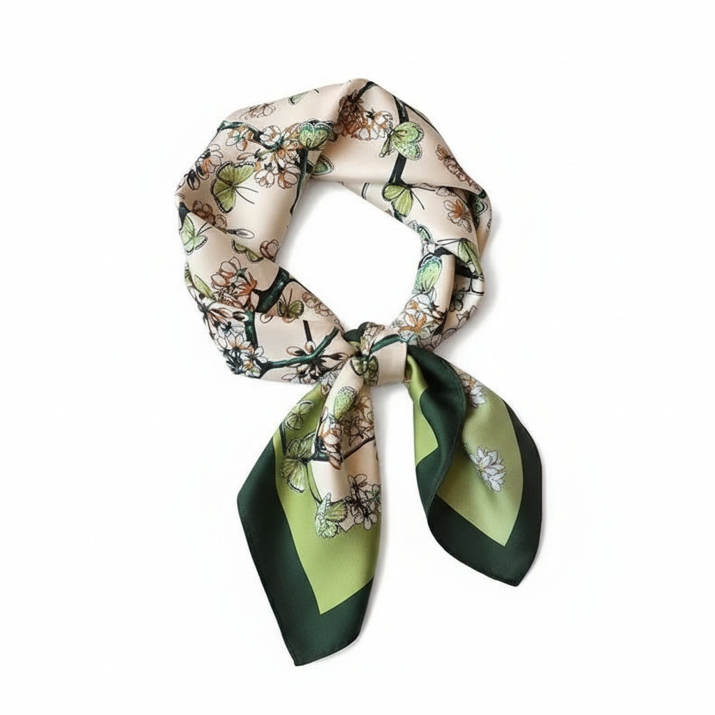 LUXURY PRINT SILK SQUARE SCARF Test