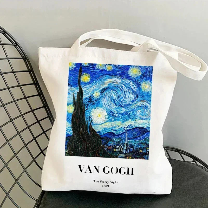 VAN GOGH ART PRINT CANVAS TOTE BAG