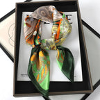 WOMEN'S SILK-LIKE SQUARE SCARF SOLELII