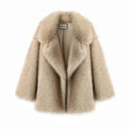 LONG GRADIENT FAUX FUR COAT SOLELII