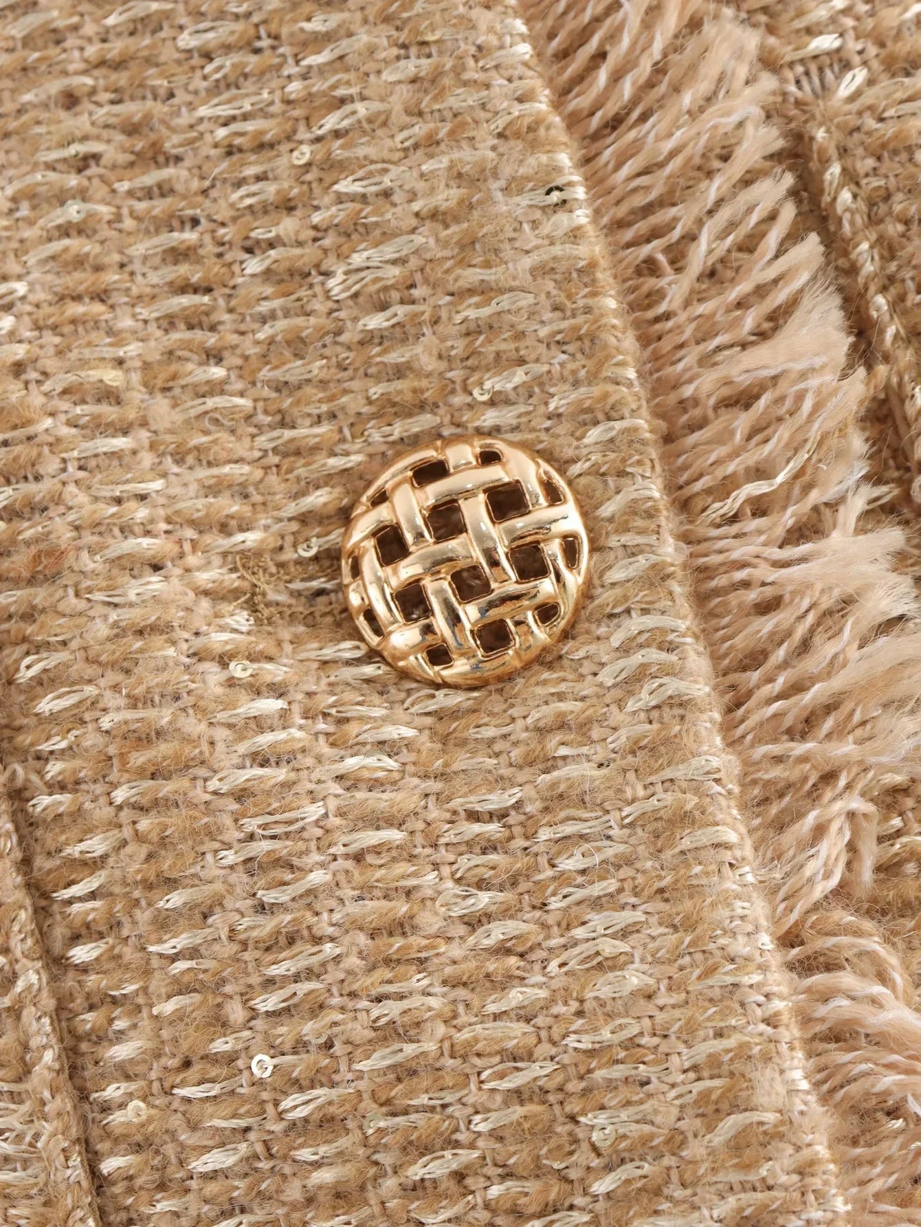 SHORT TWEED JACKET WITH FRONT BUTTONS