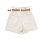 HIGH WAIST CASUAL SHORTS WITH BELT Test