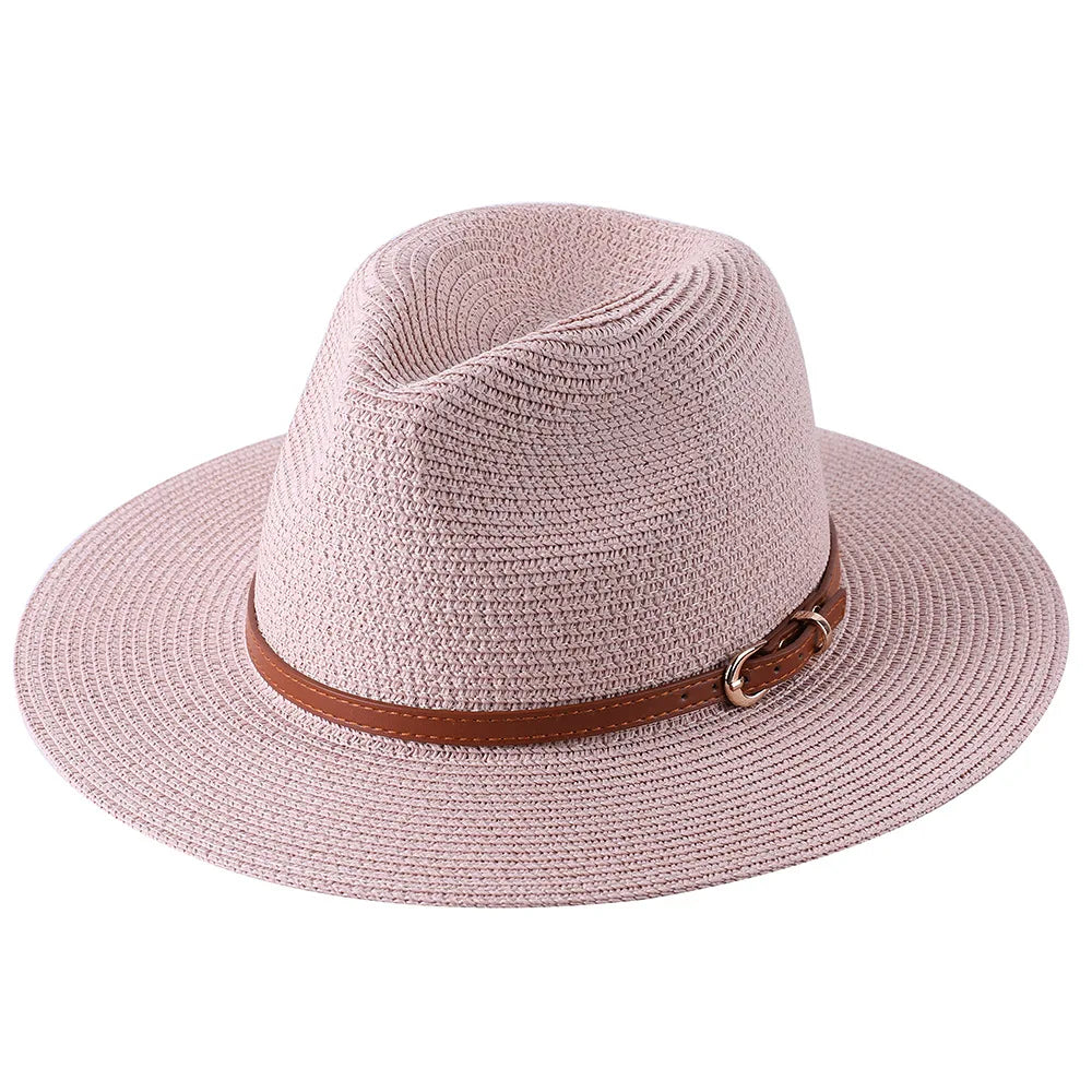 NATURAL PANAMA STRAW FEDORA HAT