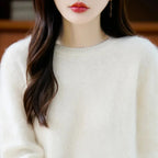 LONG SLEEVE PURE WOOL SWEATER SOLELII
