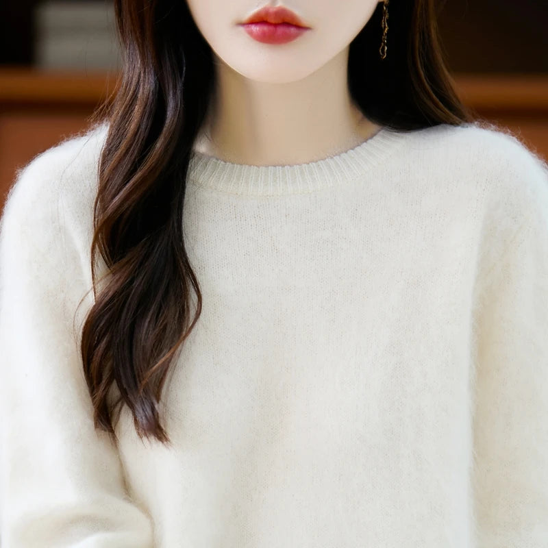 LONG SLEEVE PURE WOOL SWEATER