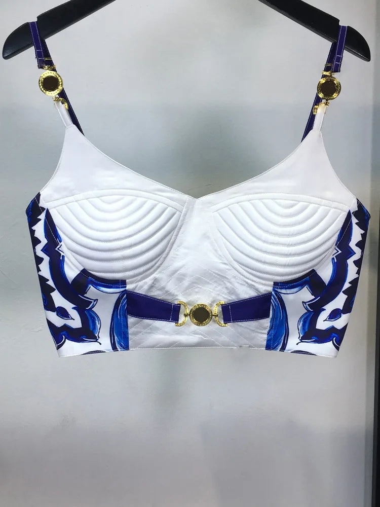 BOHEMIAN BLUE AND WHITE PORCELAIN 2 PIECES SET