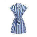 WOMEN CASUAL SLEEVELESS STRIPED DRESS SOLELII