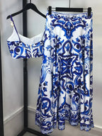 WOMEN’S BLUE PORCELAIN TWO-PIECE SET SOLELII