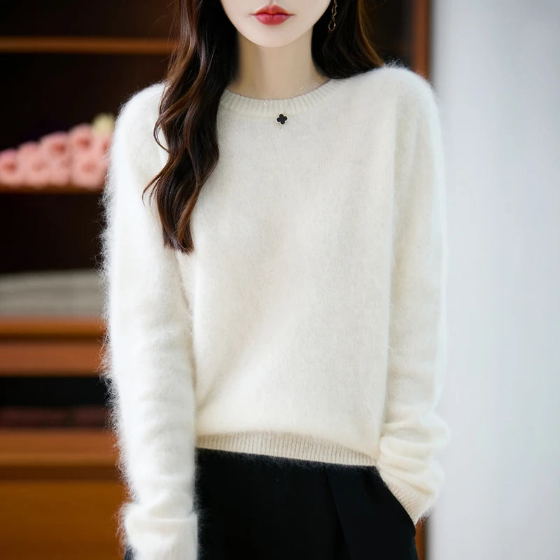 LONG SLEEVE PURE WOOL SWEATER