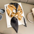 LUXURY PLAID SILK-LIKE SQUARE SCARF Test