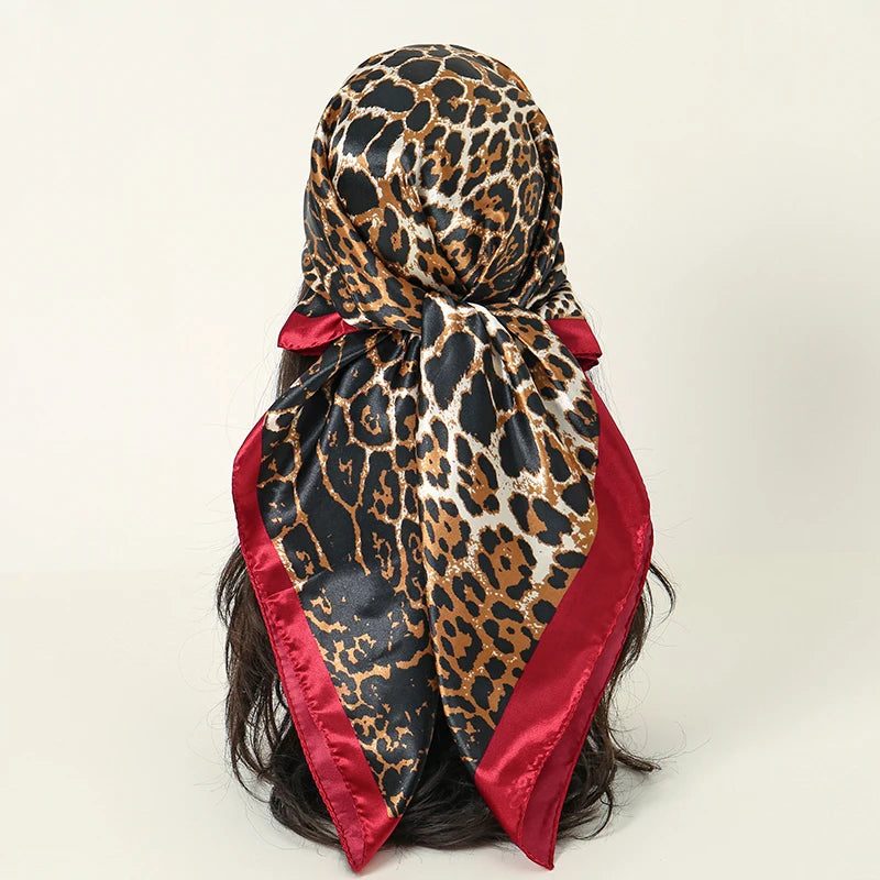 SATIN PRINT MULTIFUNCTIONAL SQUARE SCARF