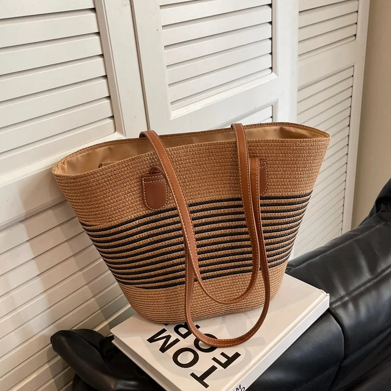 SUMMER STRAW SHOULDER BAG