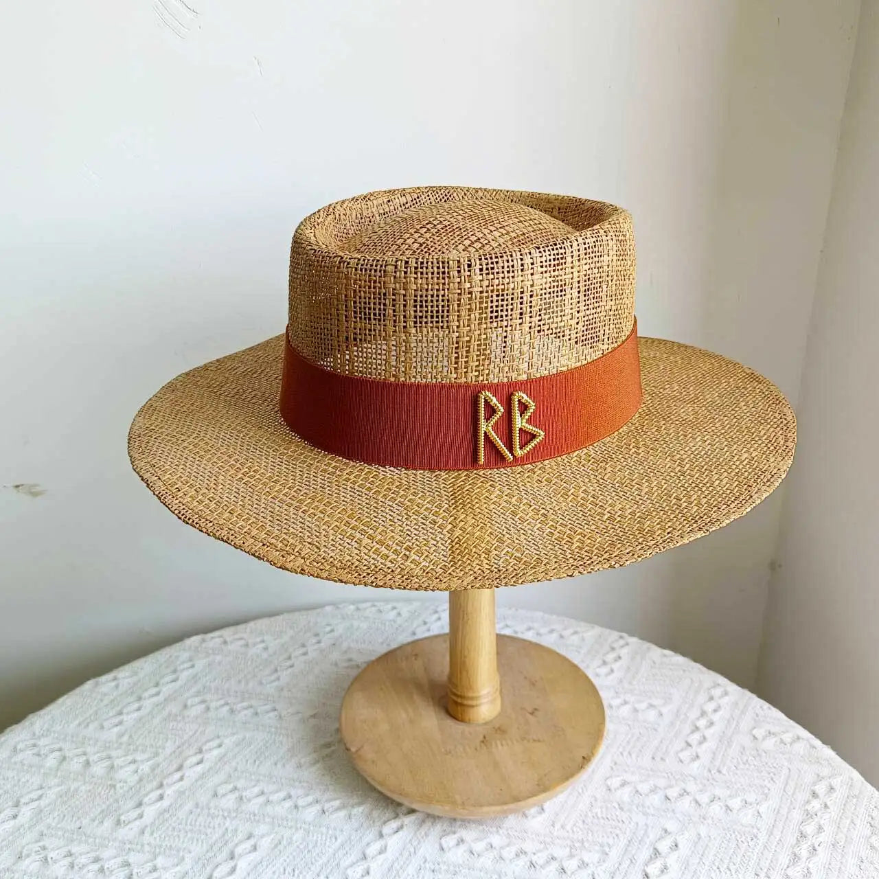 SUMMER STRAW HAT FLAT TOP