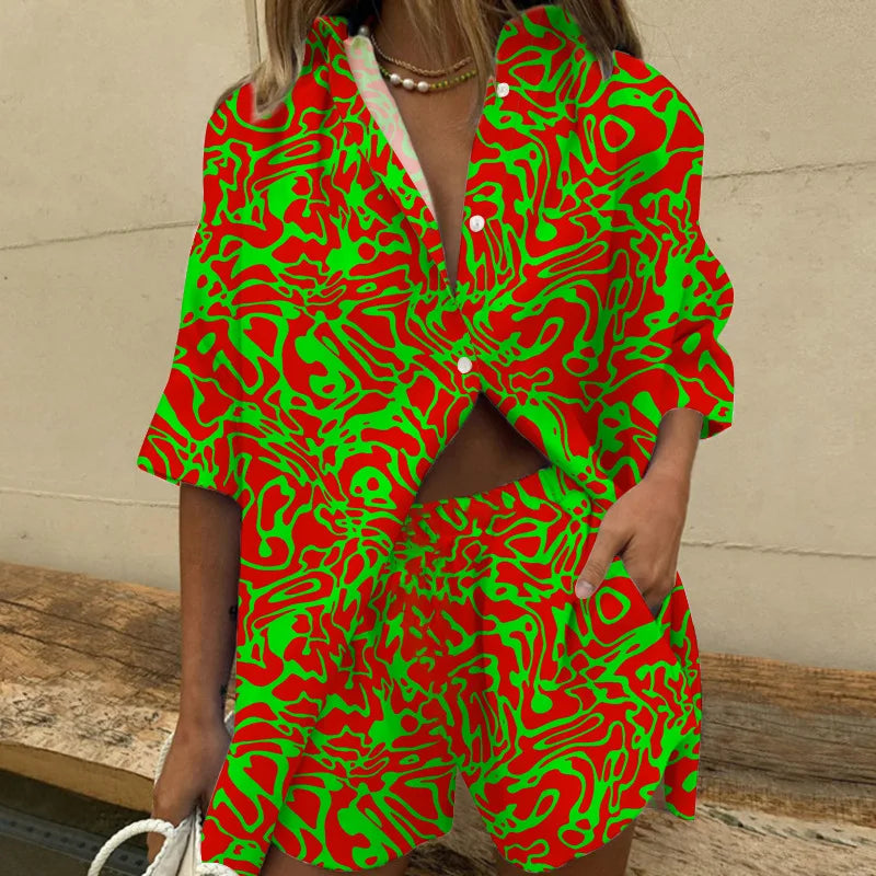 2-PIECE CASUAL PRINTED SUMMER SET