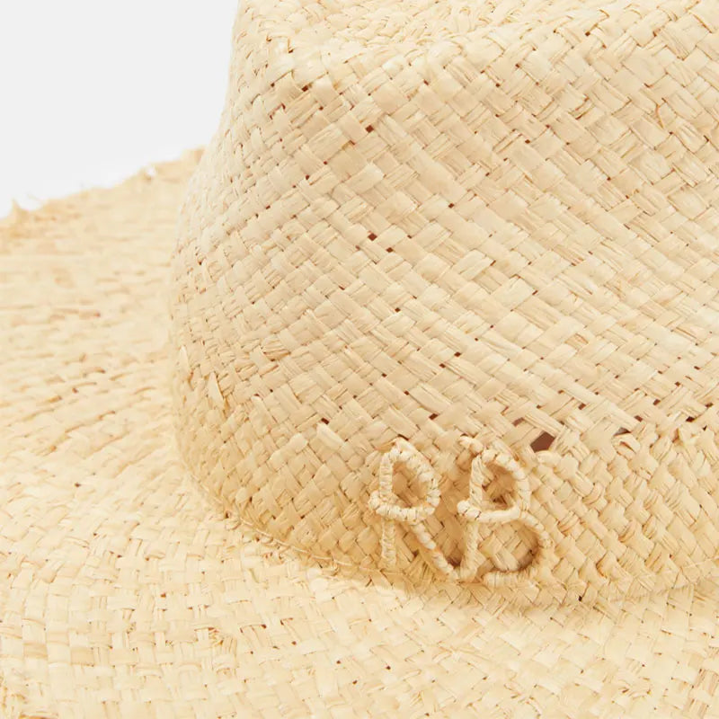 PANAMA HAT WITH PEARLS WIDE BRIM ANTI-UV