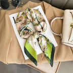 WOMEN'S SILK-LIKE SQUARE SCARF SOLELII