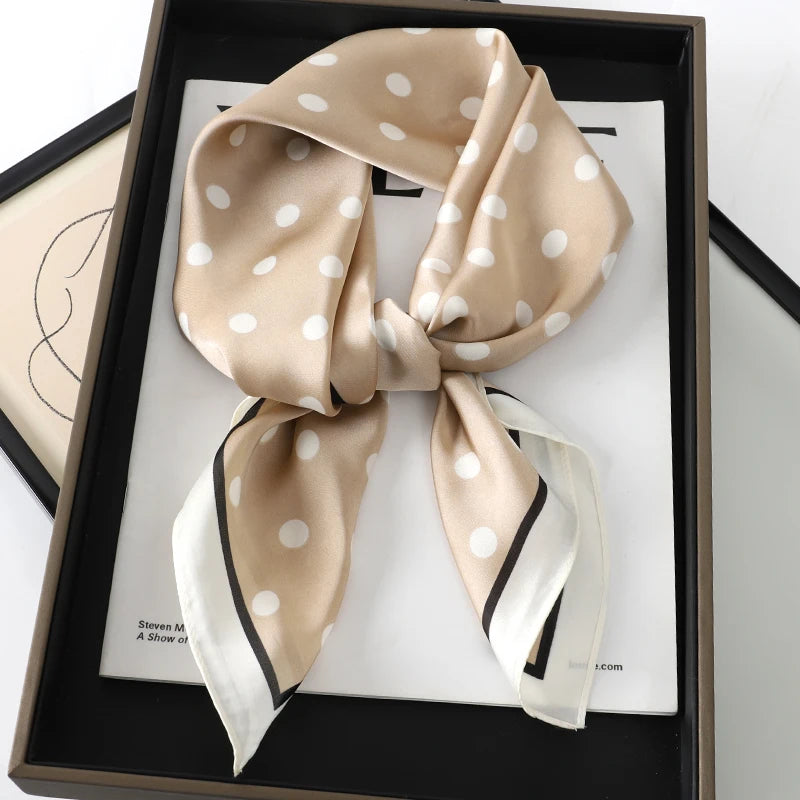 LUXURY PLAID SILK-LIKE SQUARE SCARF