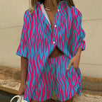 WOMEN’S PRINTED SHIRT AND SHORTS SET SOLELII