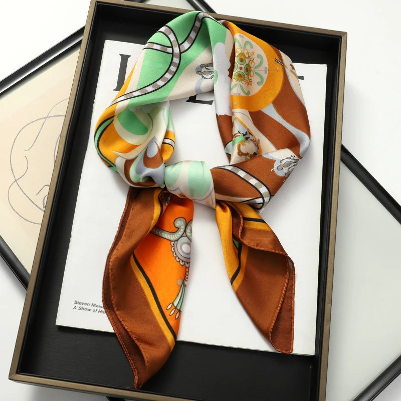 WOMEN'S SILK-LIKE SQUARE SCARF