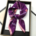 WOMEN'S SILK-LIKE SQUARE SCARF SOLELII