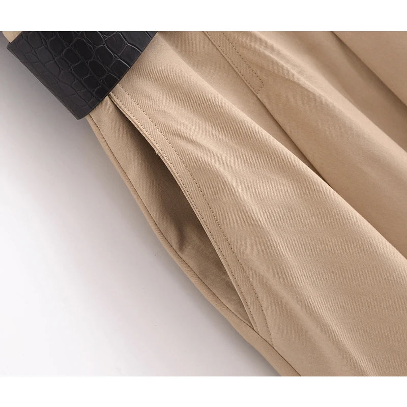 Geplooide midi-jurk met riem voor dames, mouwloos