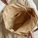 ROUND WOVEN STRAW SHOULDER BAG SOLELII