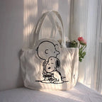 SNOOPY PRINT CANVAS CROSSBODY BAG SOLELII