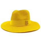 STRAW HAT WITH LACE BAND AND WIDE BRIM Test