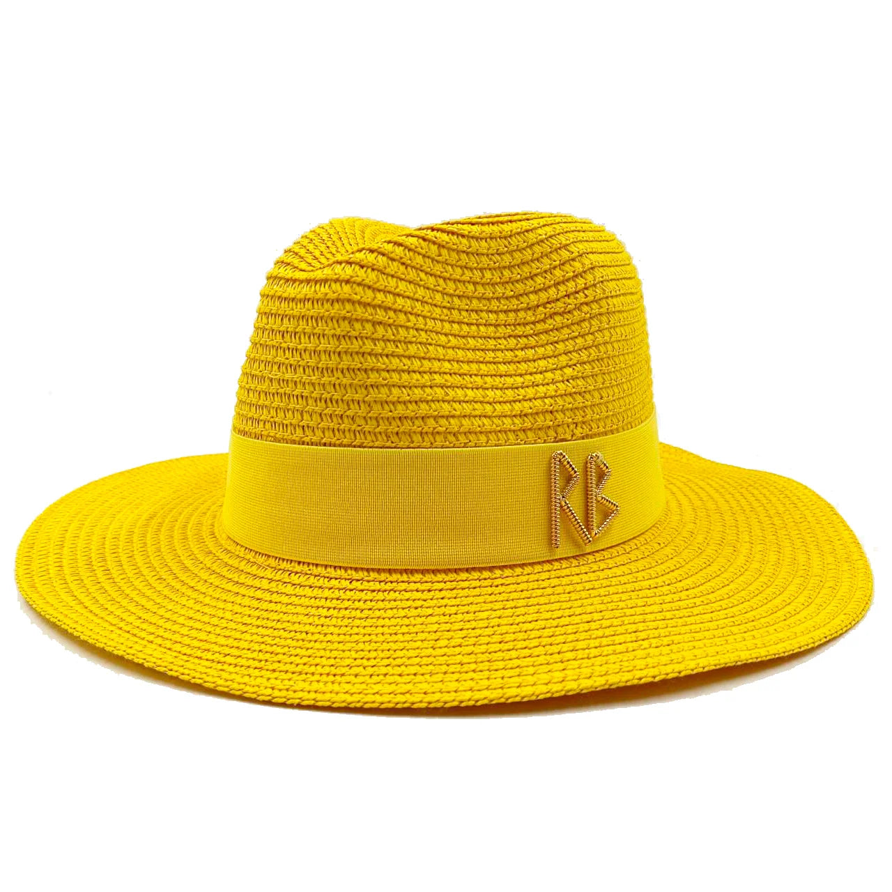 STRAW HAT WITH LACE BAND AND WIDE BRIM