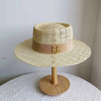 SUMMER STRAW HAT FLAT TOP Test