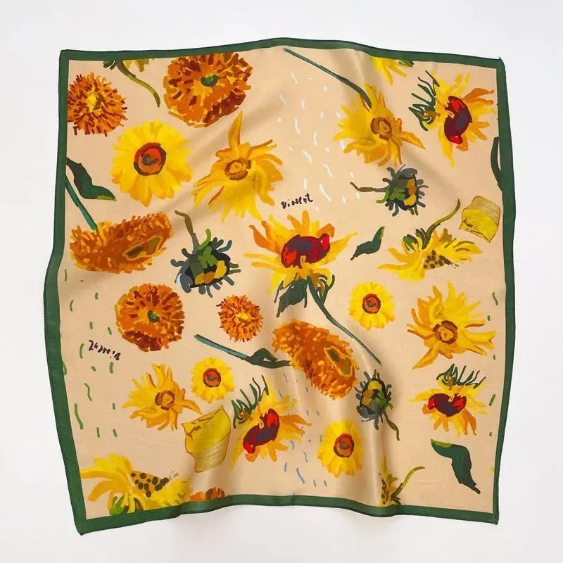 LUXURY PRINT SILK SQUARE SCARF Test