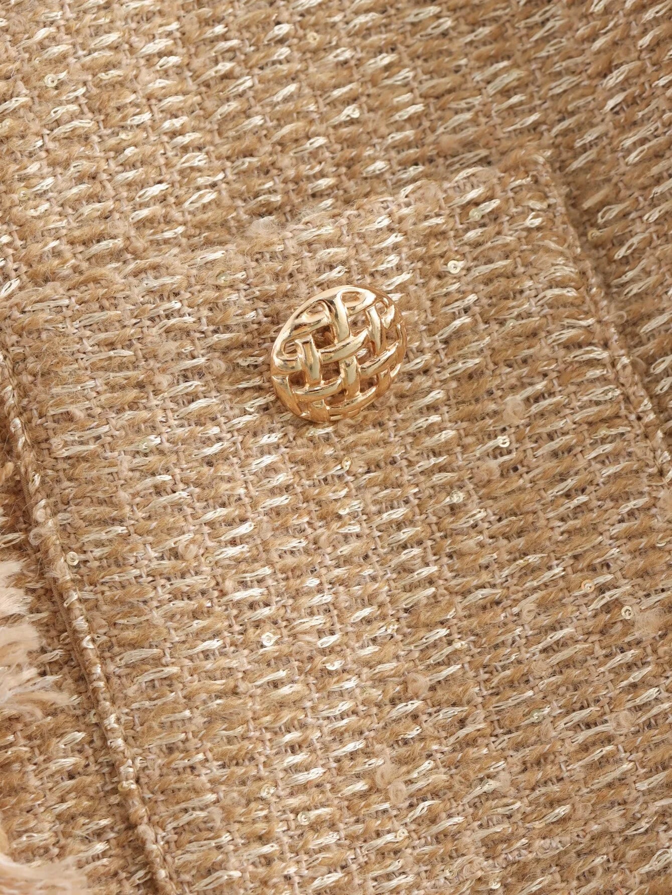 SHORT TWEED JACKET WITH FRONT BUTTONS