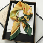 WOMEN'S SILK-LIKE SQUARE SCARF SOLELII